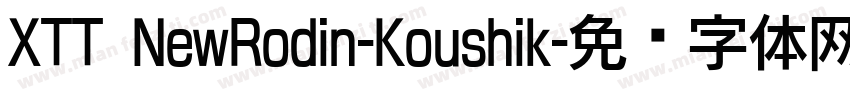 XTT NewRodin-Koushik字体转换